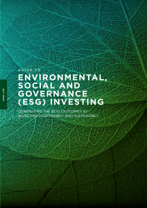 A Guide to Environmental, Social and Governance (ESG) Investing